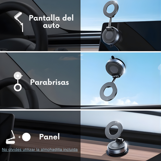 Soporte magnético para celular para utilizarlo en cualquier lugar