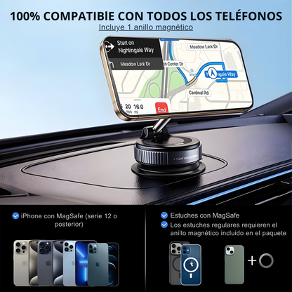 Soporte magnético para celular para utilizarlo en cualquier lugar