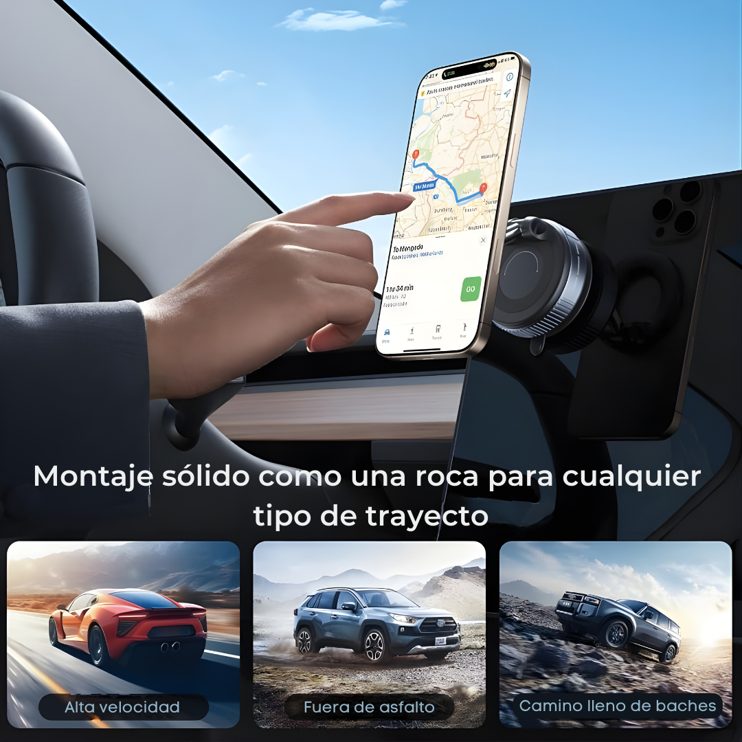 Soporte magnético para celular para utilizarlo en cualquier lugar