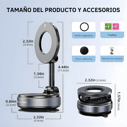 Soporte magnético para celular para utilizarlo en cualquier lugar